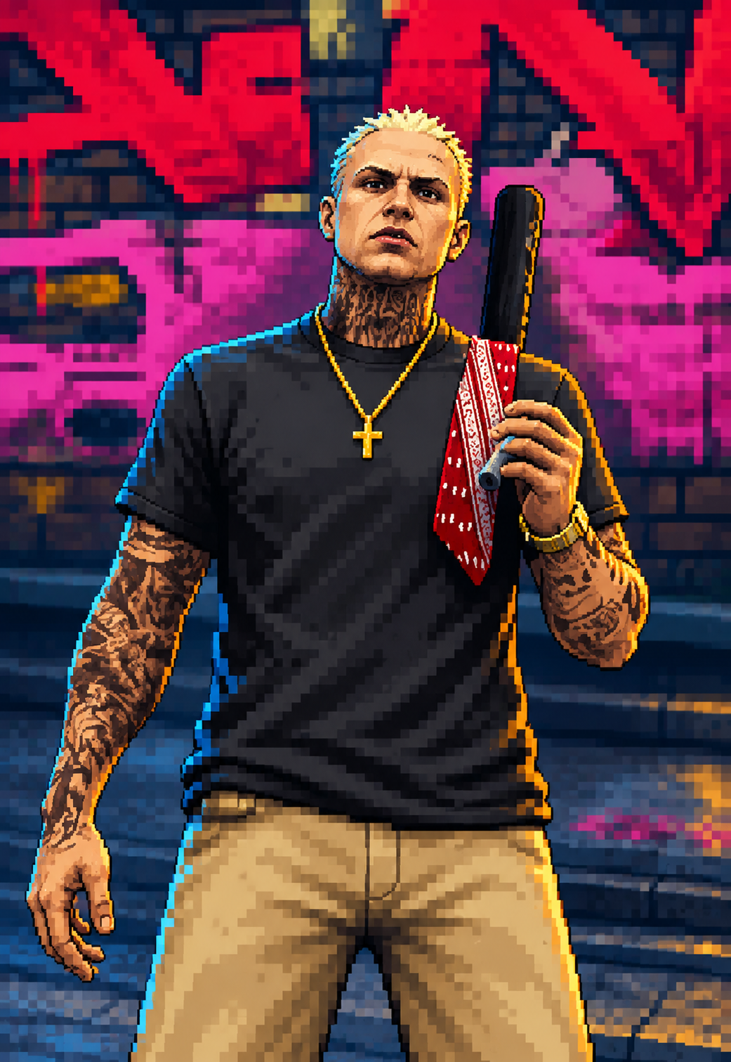 Pixel-art portrait of Glock Profacci